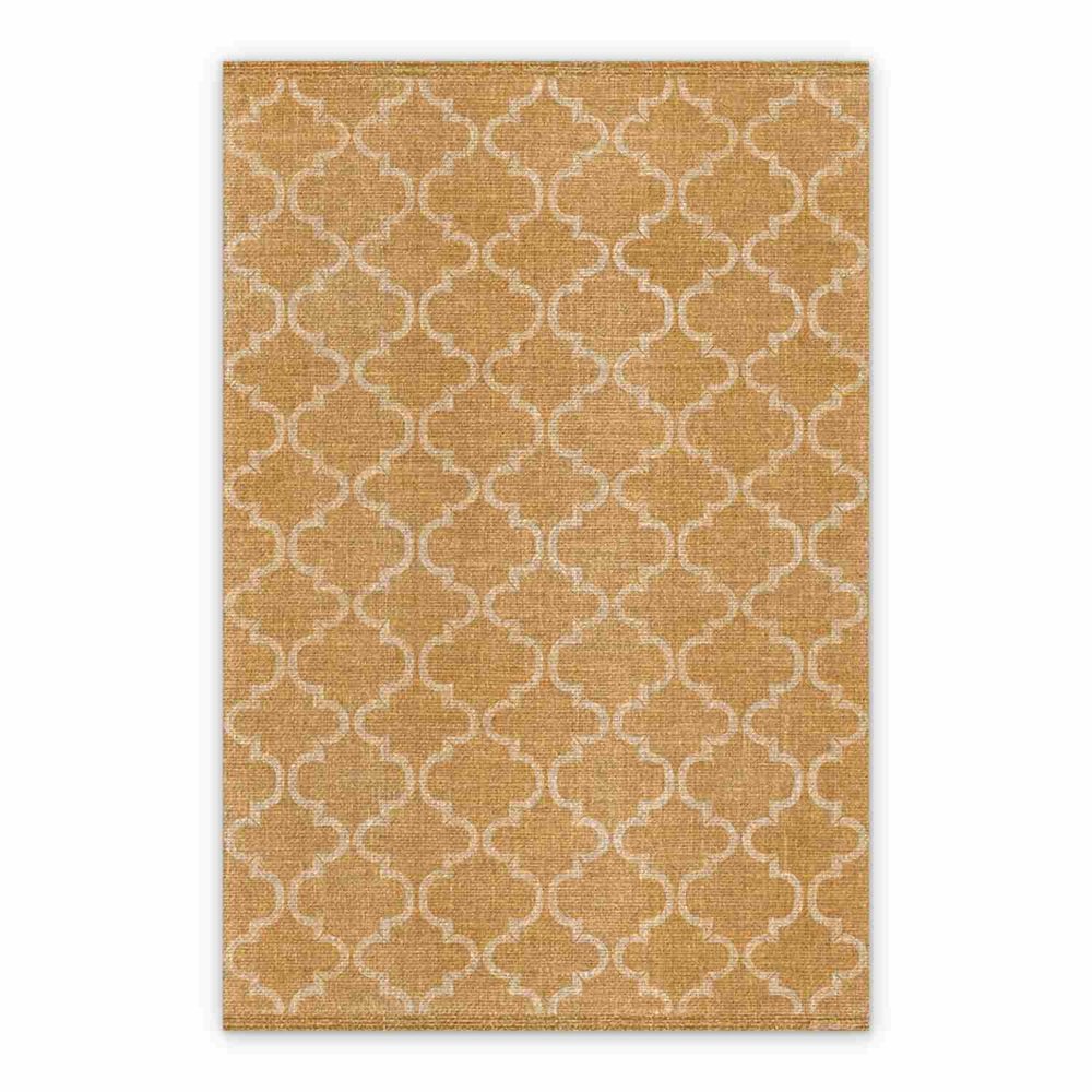 Vinyl outdoor rug Moroccan clover pattern