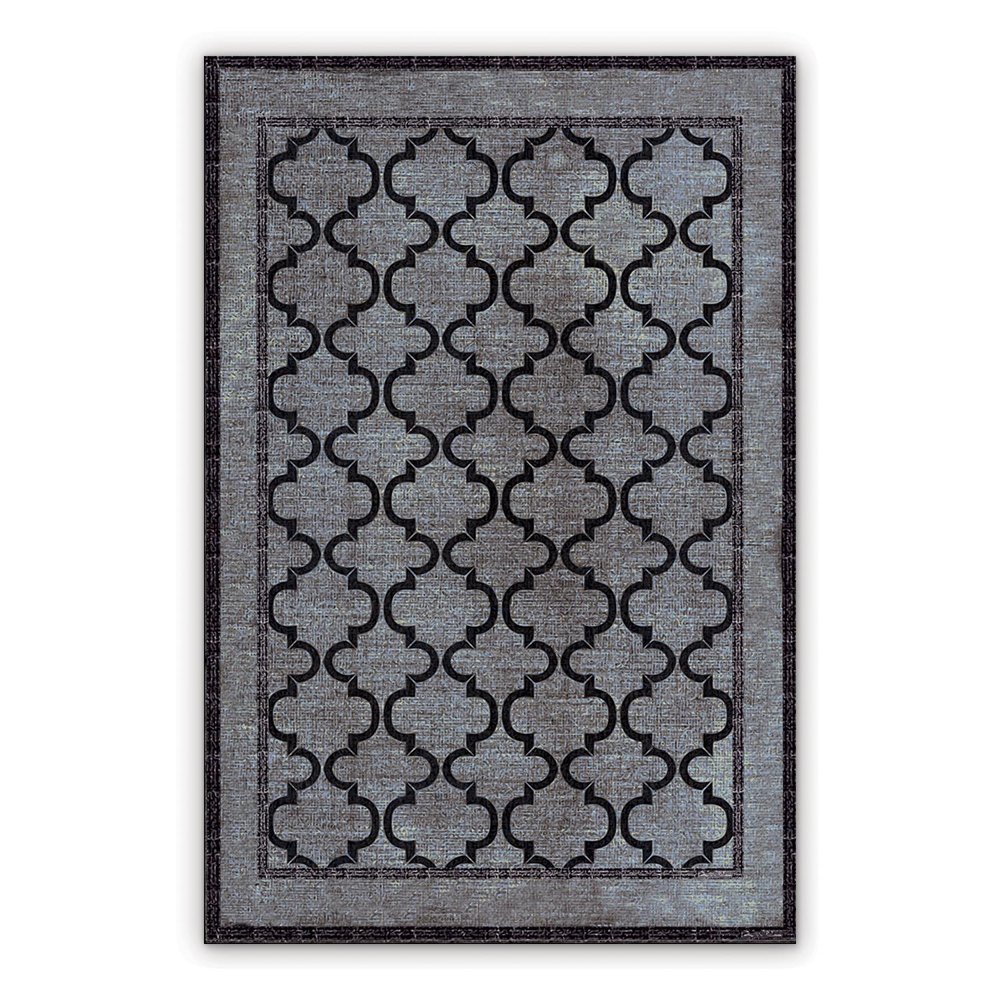 Vinyl rug Moroccan fabric pattern