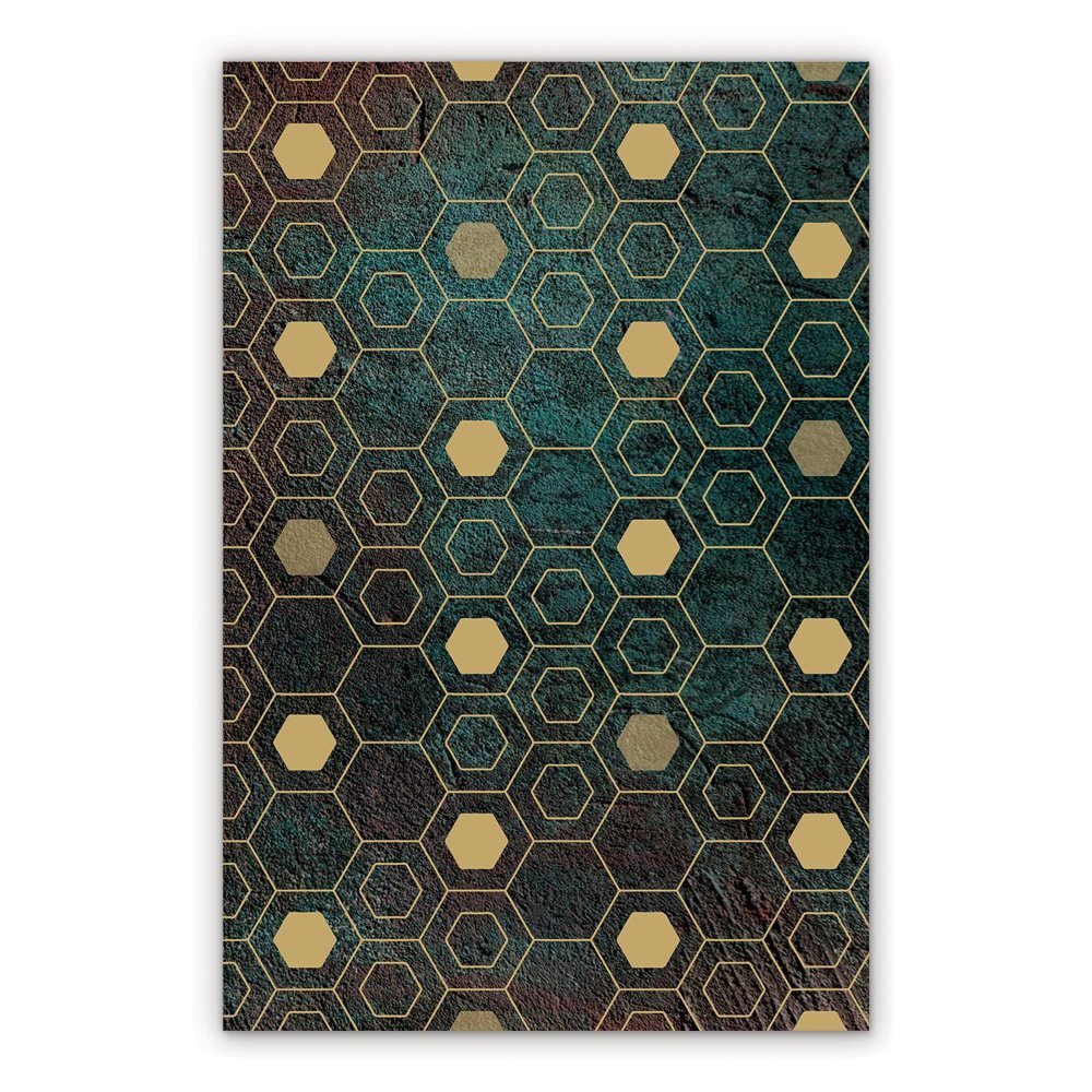 Vinyl floor mat for home Abstract honey slices