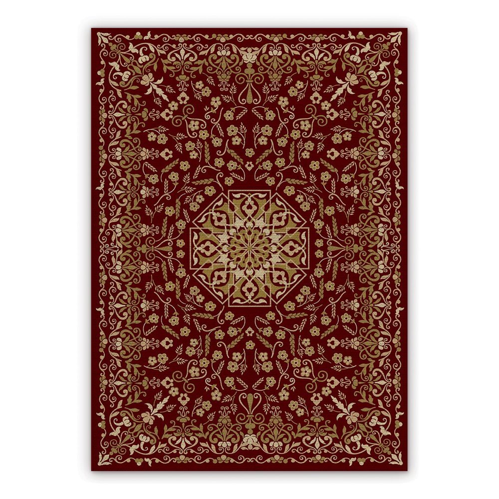Vinyl rugs for bathroom Mandala flowers