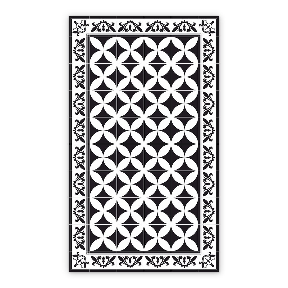 Vinyl floor mat for bathroom Spanish geometric pattern