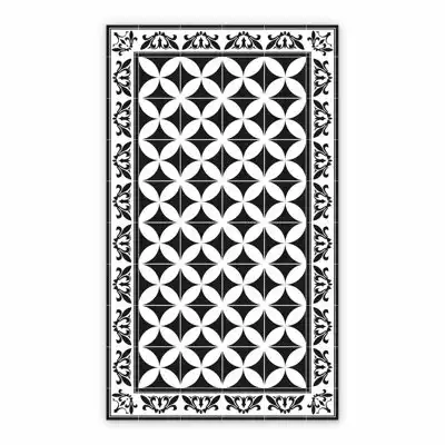 Vinyl floor mat for bathroom Spanish geometric pattern