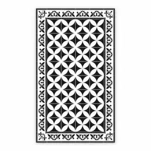 Vinyl floor mat for bathroom Spanish geometric pattern