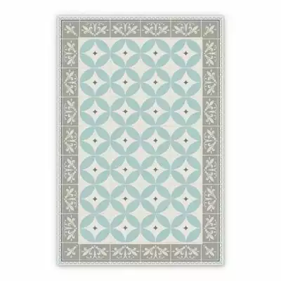 Vinyl rug Geometric patchwork pattern