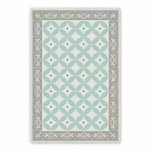 Vinyl rug Geometric patchwork pattern