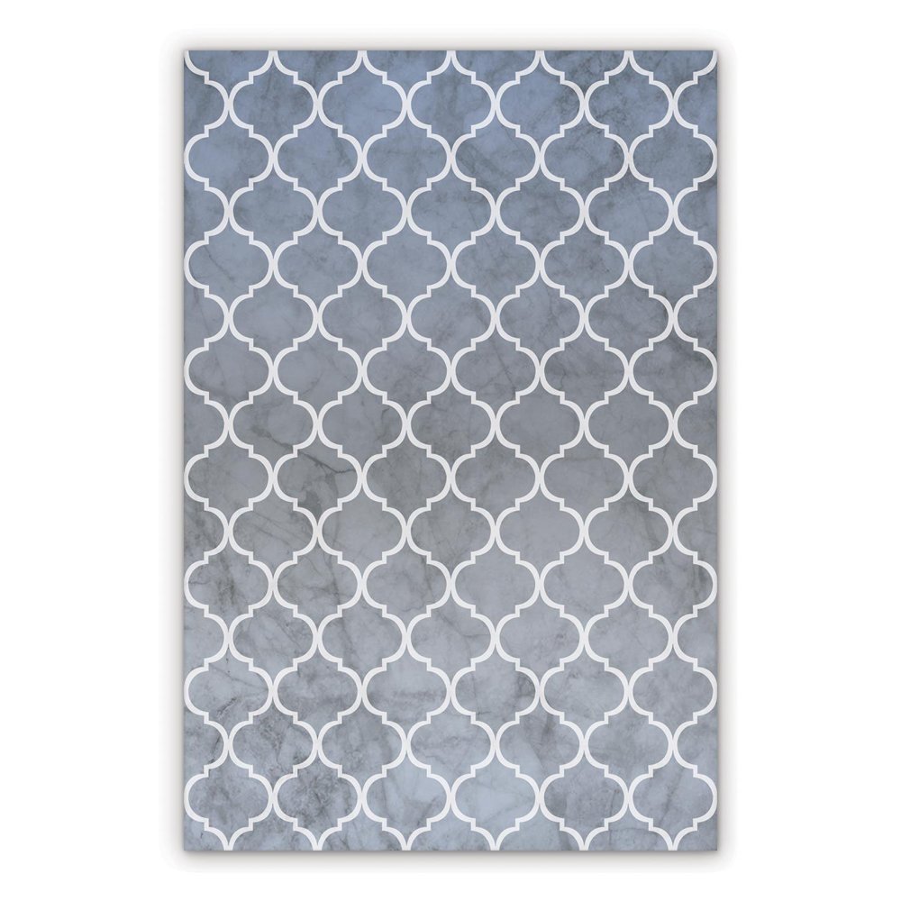 Vinyl rugs for kitchen Moroccan geometry pattern