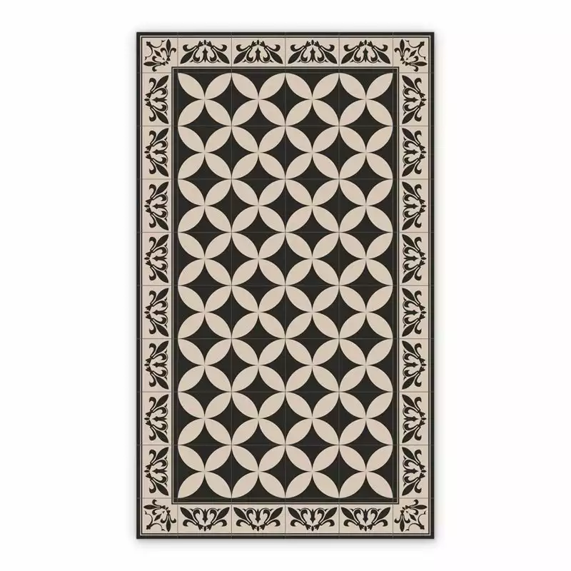 Vinyl rugs for bathroom Geometric patchwork pattern