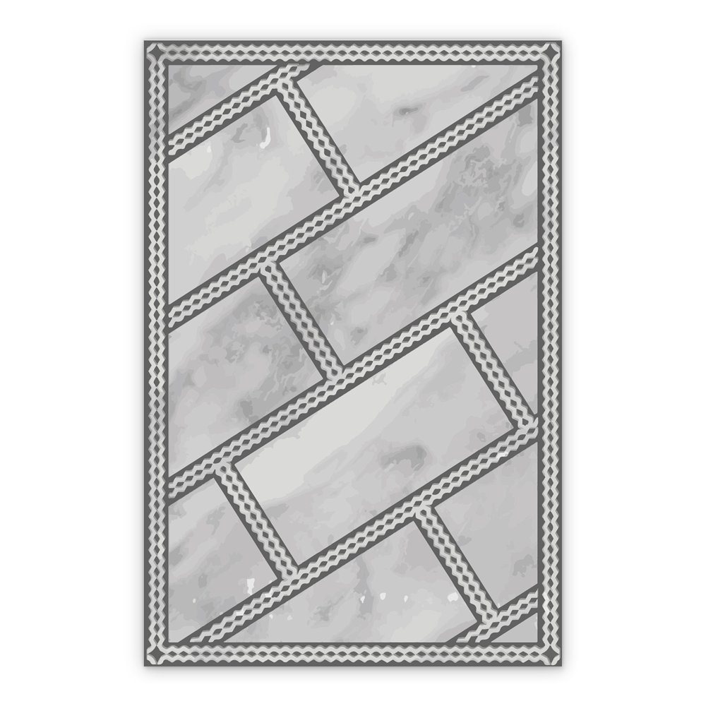 Vinyl floor mat for bathroom Marble rectangles
