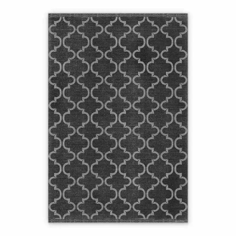 Vinyl outdoor rug Moroccan clover pattern