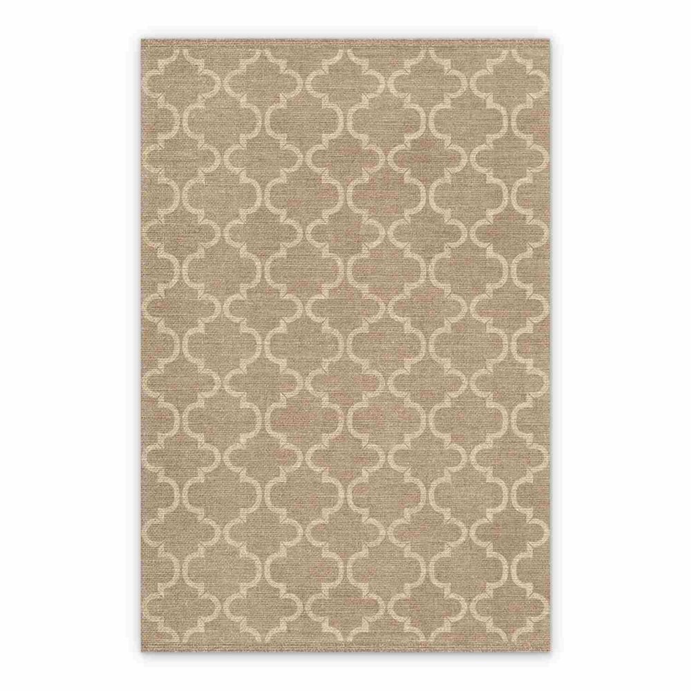 Vinyl floor mat for office chair Moroccan fabric pattern