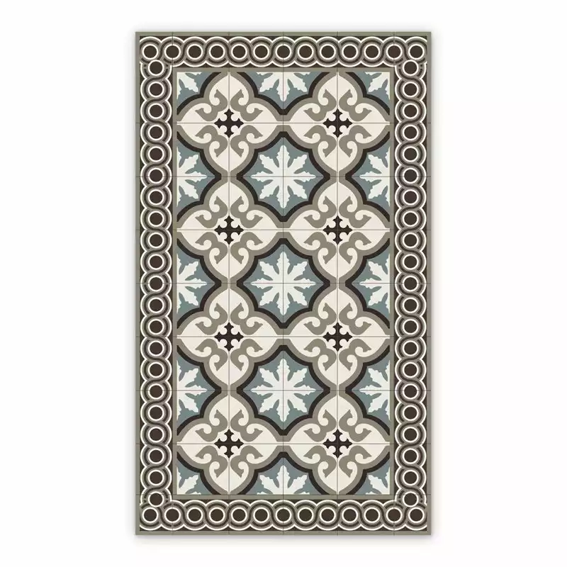 Vinyl rugs for bathroom Antique Azulejos