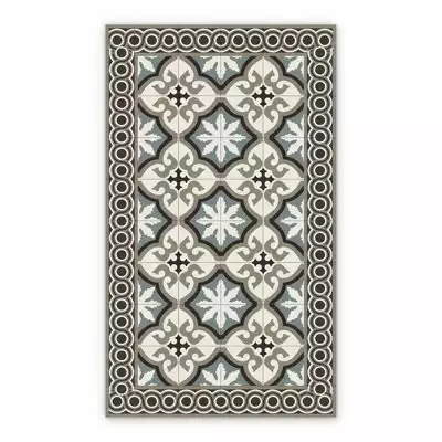 Vinyl rugs for bathroom Antique Azulejos
