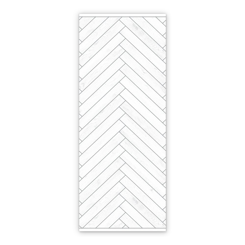 Vinyl floor mat for office chair Board pattern in herringbone