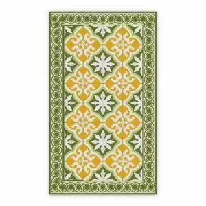 Vintage Vinyl rug Abstract Azulejos pattern