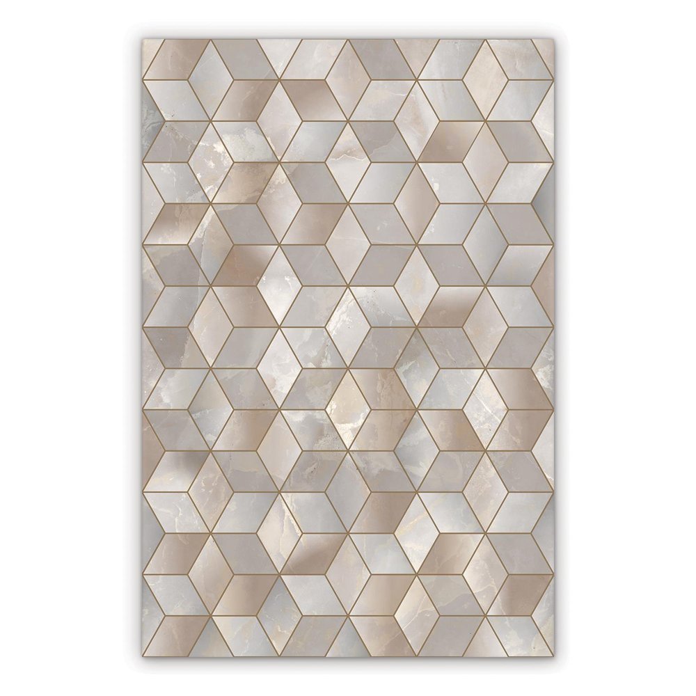 Vinyl floor mat for bathroom Marble cubes