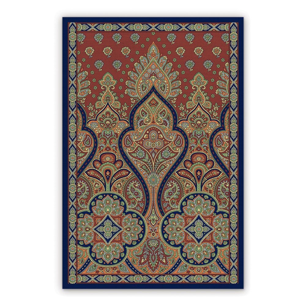 Vinyl outdoor rug Indian pattern