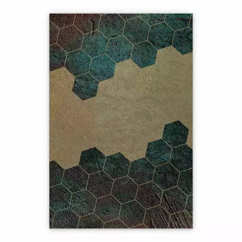 Vinyl mat for kitchen Golden honey slices