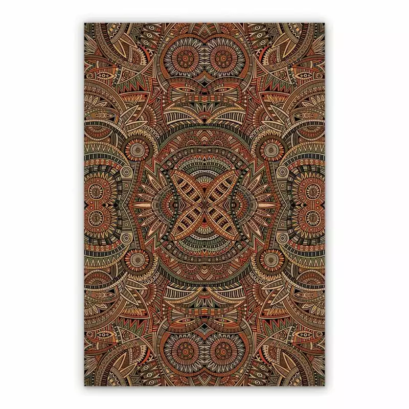 Vinyl floor mat for kitchen Indian mandala