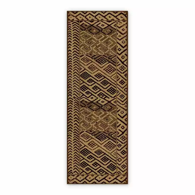 Vintage Vinyl floor mat old ethnic pattern