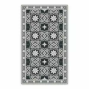 Vintage Vinyl rug Abstraction Geometry. Stars