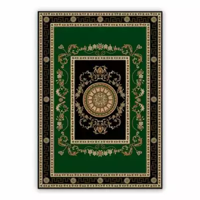 Vinyl runners Persian green pattern