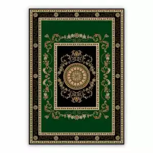 Vinyl runners Persian green pattern