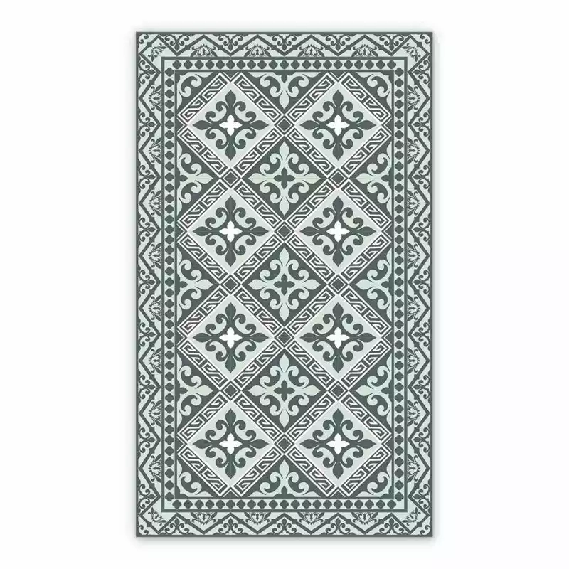 Vinyl rug Green Pattern Azulejos Ornament