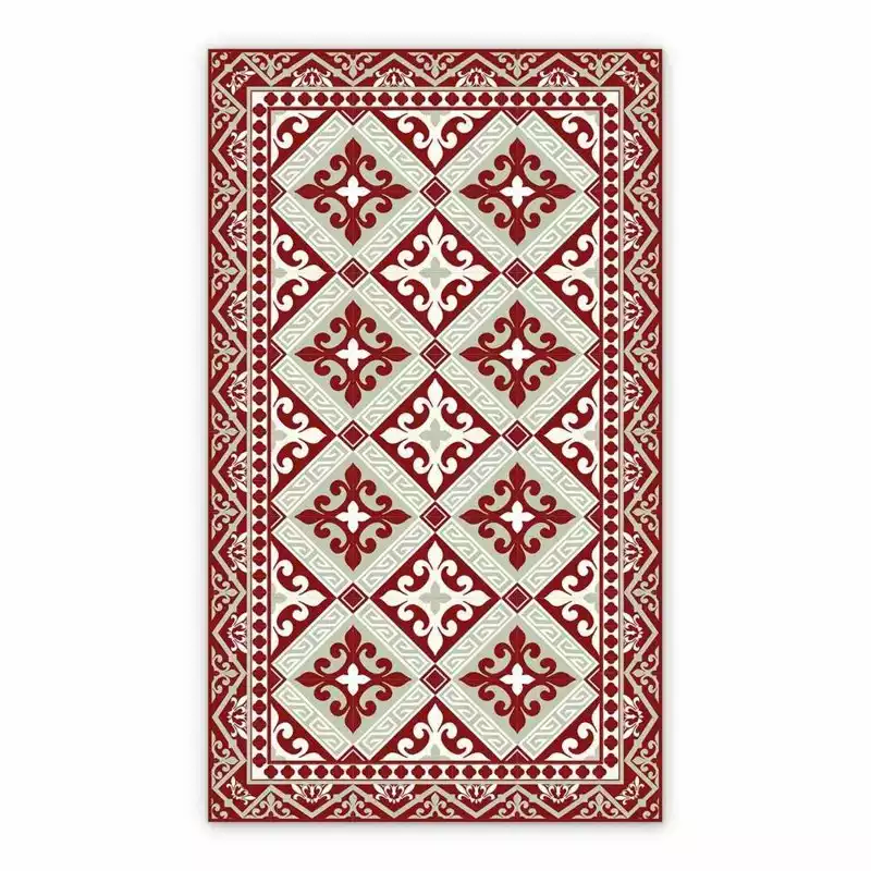 Vinyl rugs for bathroom Azulejos pattern Romanes ornament