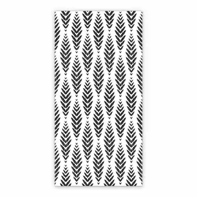 Vinyl outdoor rug Abstraction. Black leaves