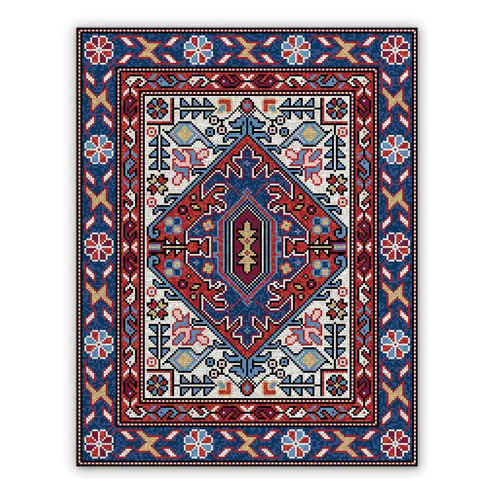 Vinyl rug runne Dotted colorful pixel pattern