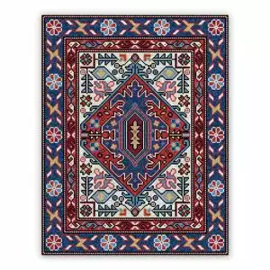 Vinyl rug runne Dotted colorful pixel pattern