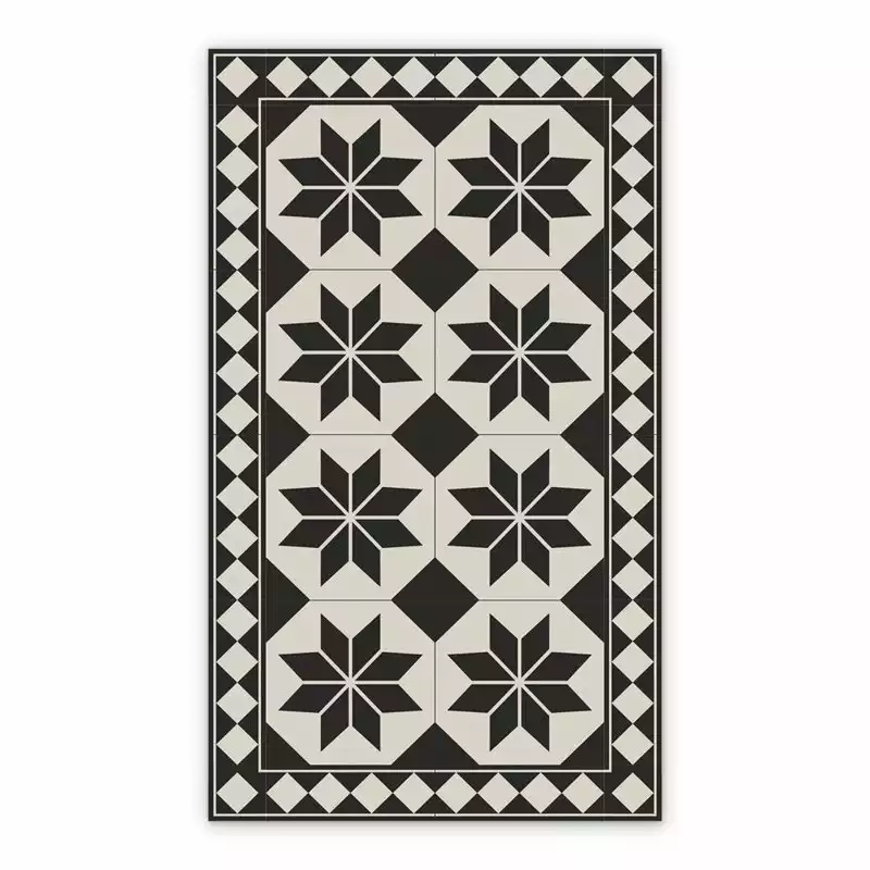 Vinyl rug Geometry Flowers Romanes