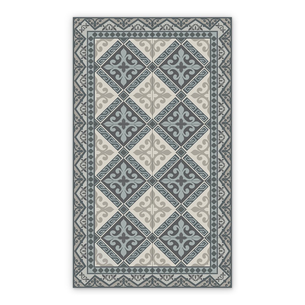 Vinyl rugs for dining room Damask Ornaments Romanes