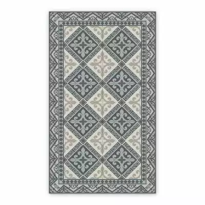Vinyl rugs for dining room Damask Ornaments Romanes