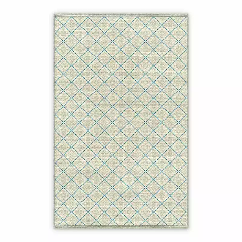 Vinyl hall runner Damba Damask Grid