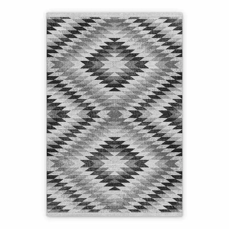 Vinyl rugs for liVing room Zohr Boho Gray