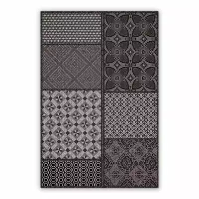 Vinyl rug runne Patchwork Abstraction Flowers