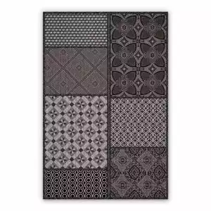 Vinyl rug runne Patchwork Abstraction Flowers