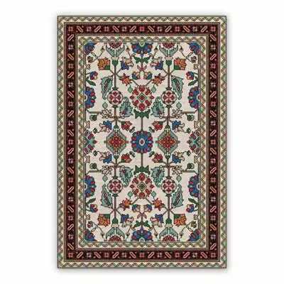 Vinyl floor runners Abstraction plants colorful flowers