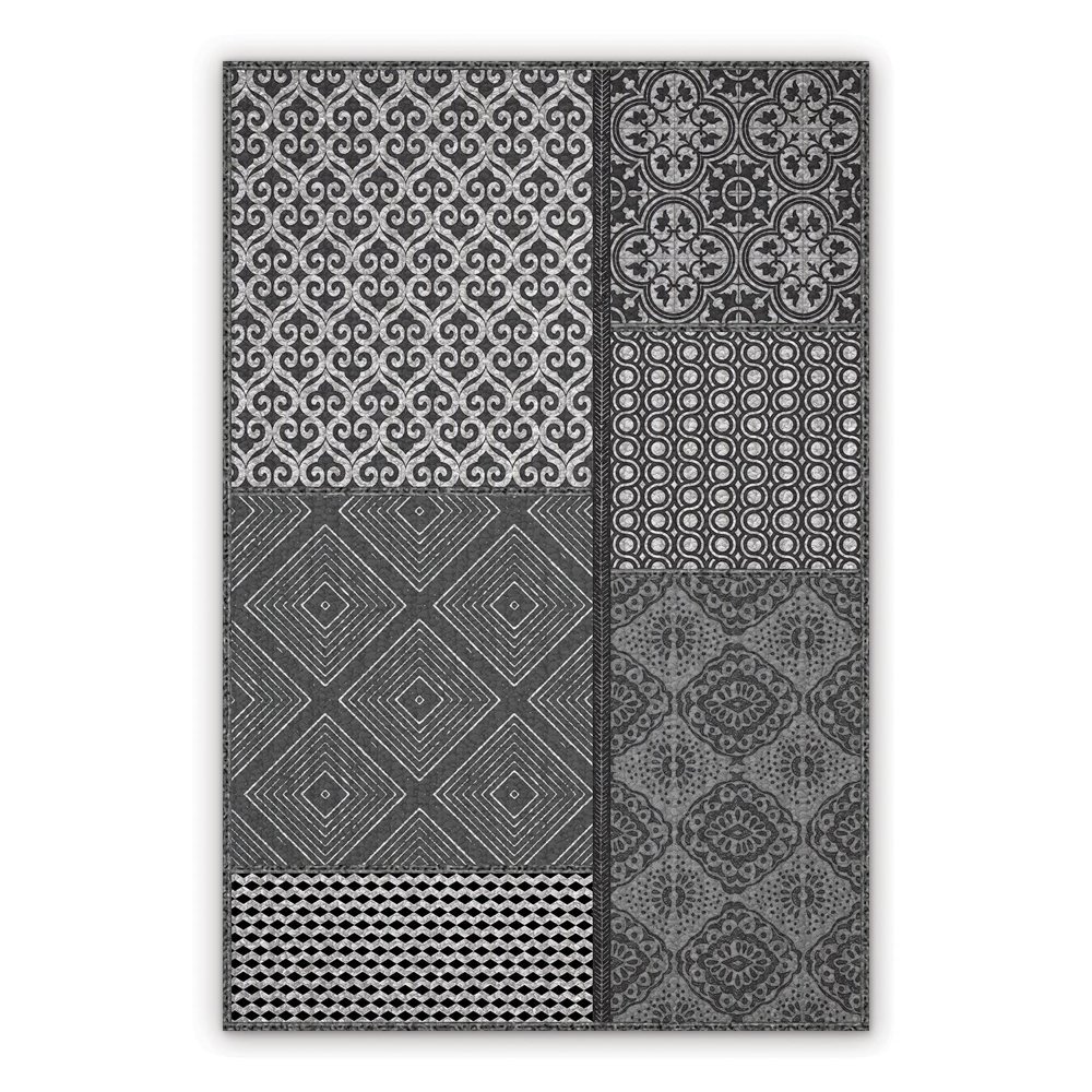 Vinyl runners for hallways Patchwork Boho Abstraction