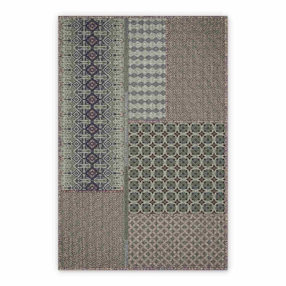 Vinyl rugs for liVing room Patchwork Abstraction Boho