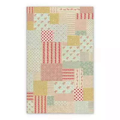 Vintage Vinyl rug Patchwork Children's pattern