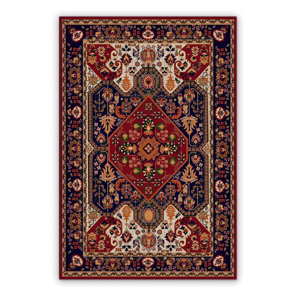 Vinyl floor runners Persian mandala pattern