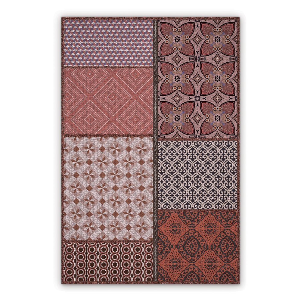 Vinyl floor mat Patchwork flowers