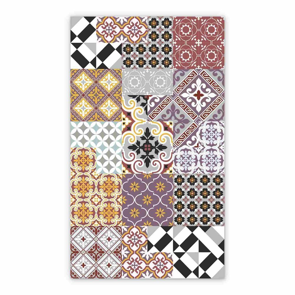 Vinyl floor mat for kitchen Patchwork Azulejos tiles