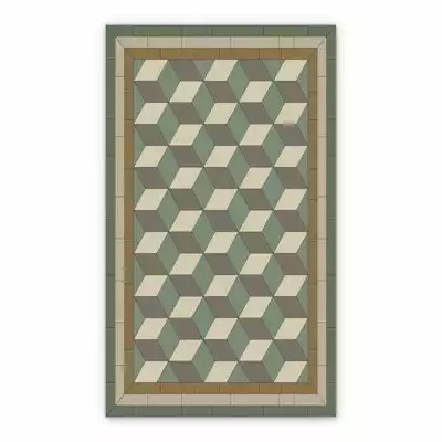 Vinyl floor mat 3D squares