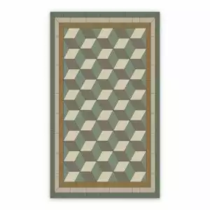 Vinyl floor mat 3D squares