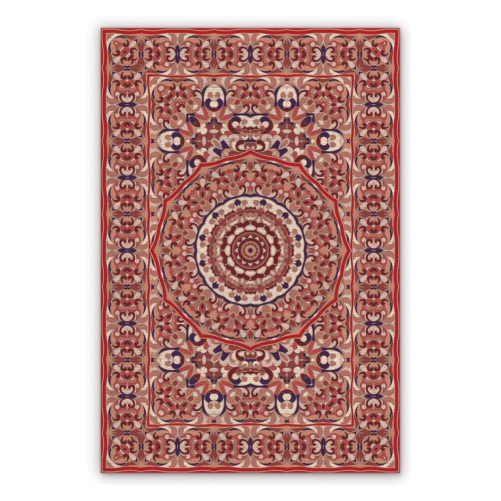 Vinyl floor mat for office chair Persian mandala pattern