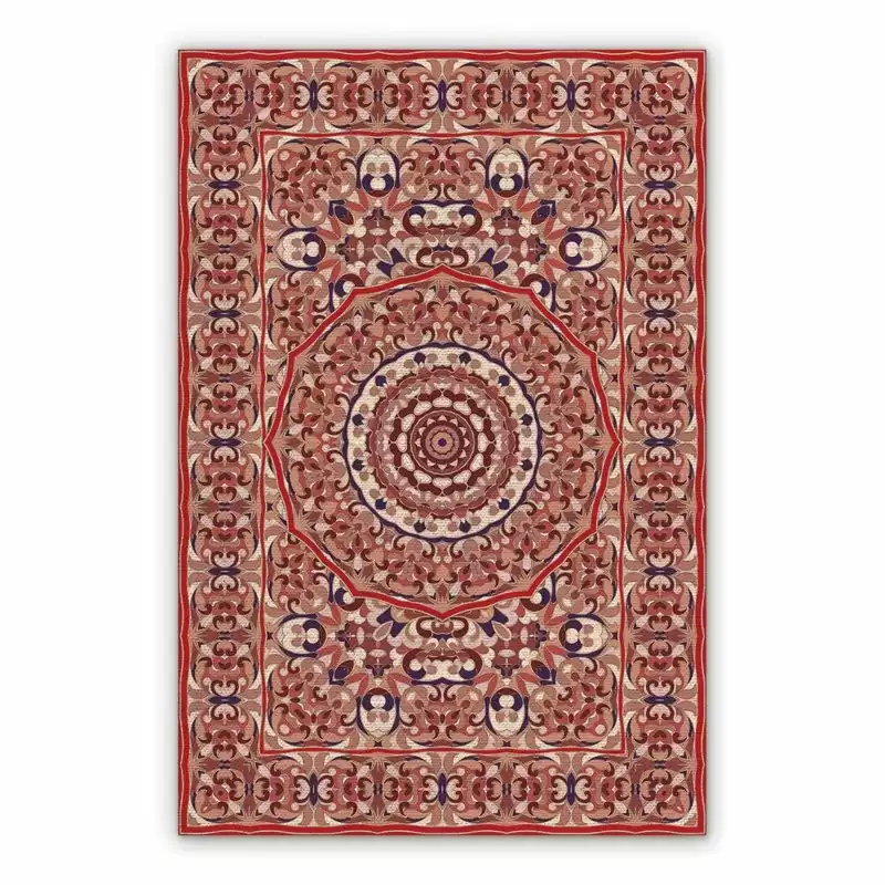 Vinyl floor mat for office chair Persian mandala pattern