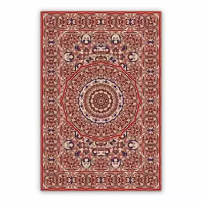 Vinyl floor mat for office chair Persian mandala pattern